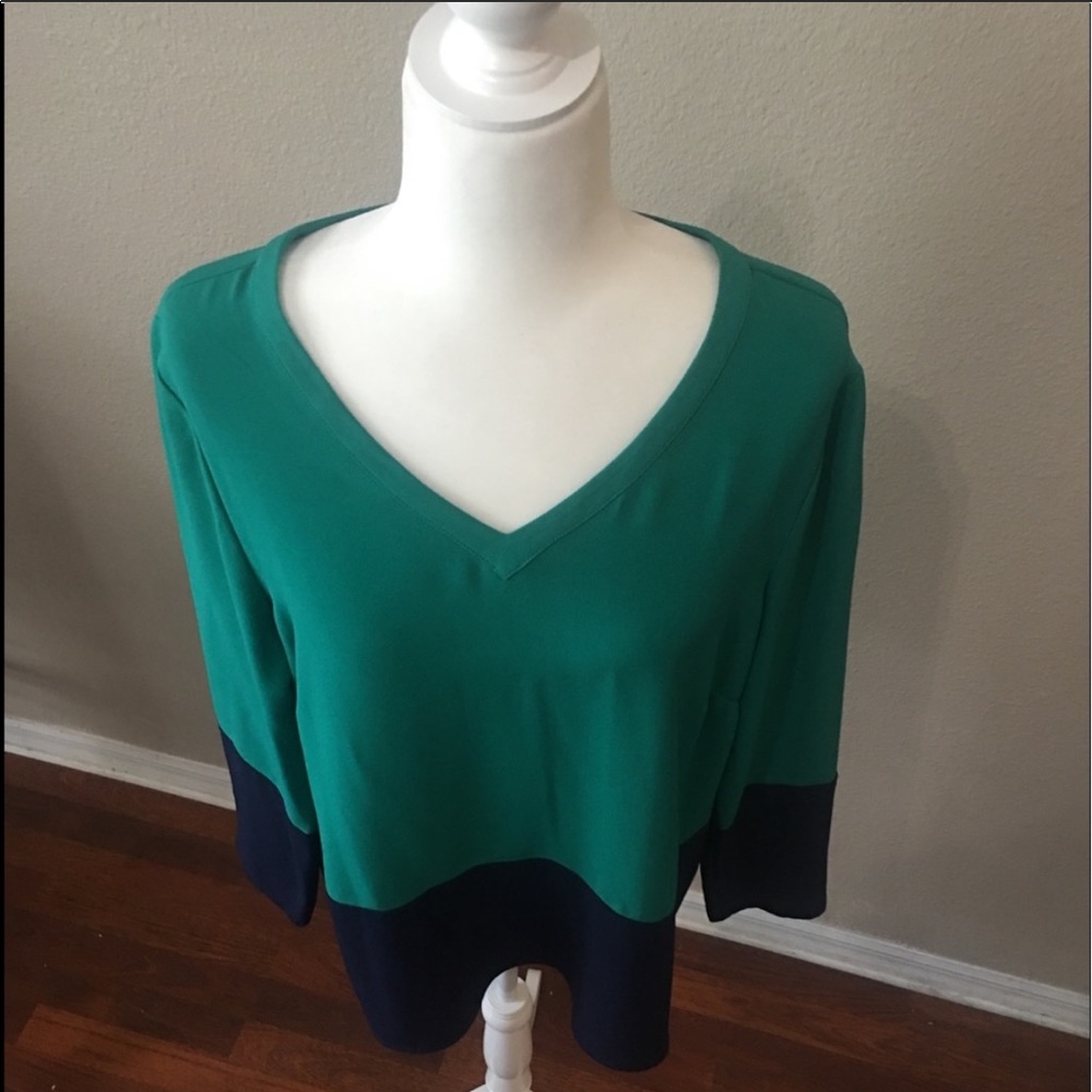 Daniel Cremieux Long Sleeve Color Block Tunic - Picture 8 of 8